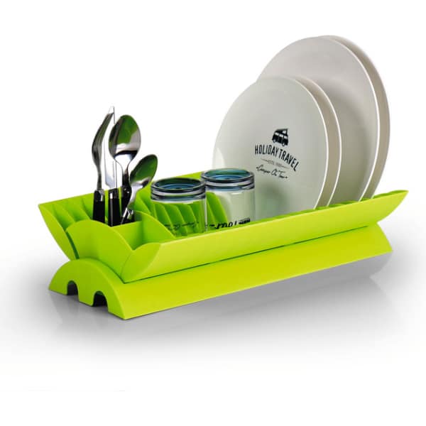 Camp4 Kasaan taittuva astiankuivausteline Lime (41 x 25 cm) – Erittäin kompakti