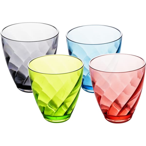 Camp4 Burano Juomalasisetti 4 kpl (300 ml) – Värikäs ja pinottava