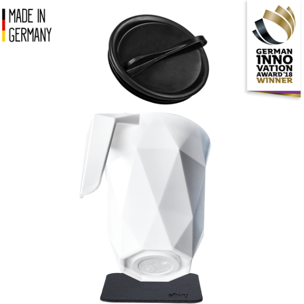 Silwy Magneettinen "To Go" muki kahvalla (0,25 l) – Sis. kannen ja mustan alustan