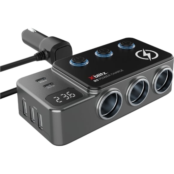 Xblitz R9 - Tupakansytyttimen haaroitin (QC 3.0 & 120W)