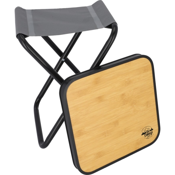 Camplife Cagliari - Taitettava jakkara ja pöytälevy (Bamboo-style)