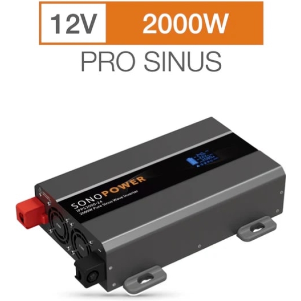SonoPower 2000W siniaaltoinvertteri (12V)