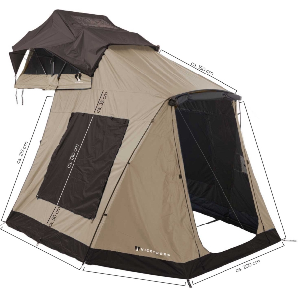 Vickywood LITTLE BAMBOO 125 kattoteltan lisähuone, coffee