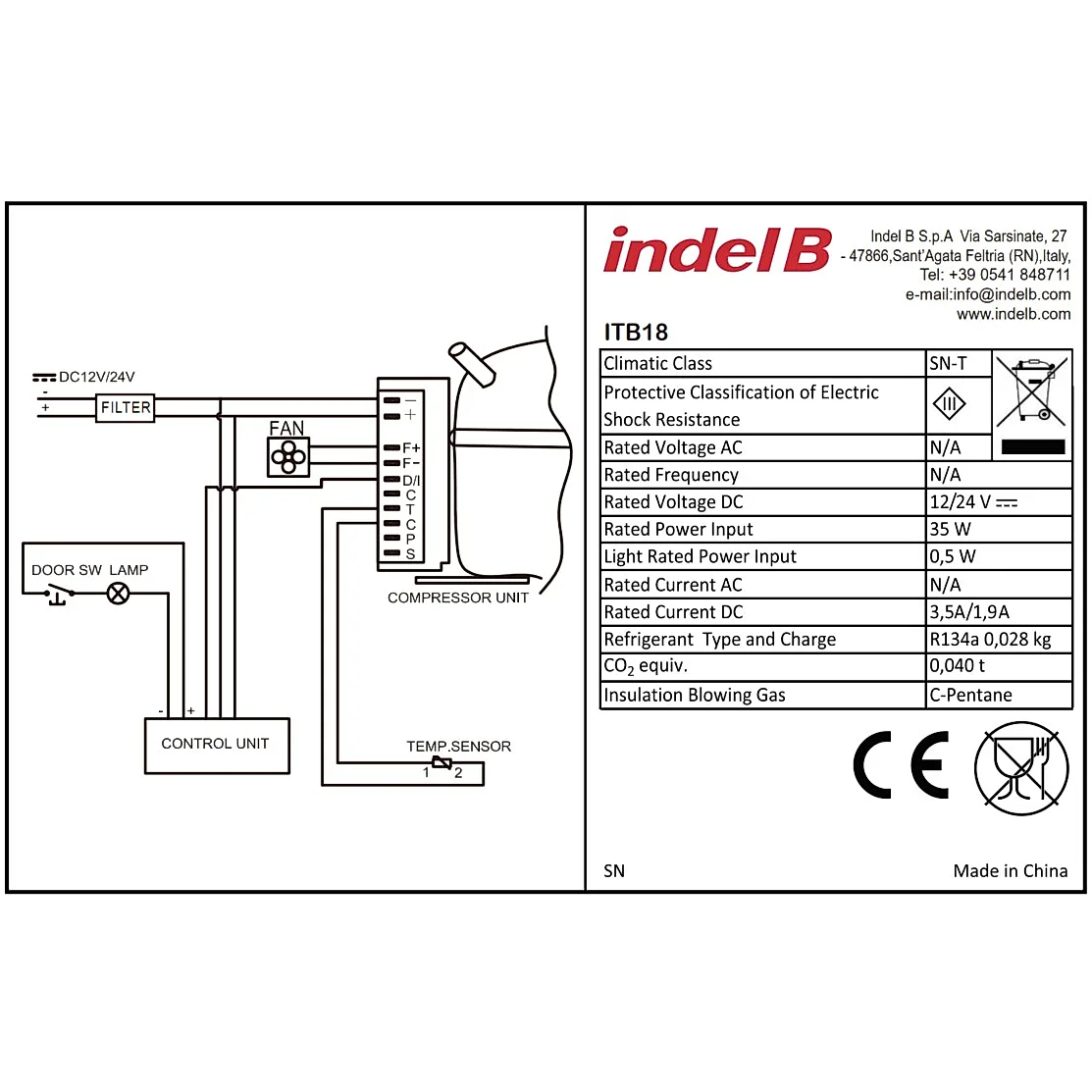 IndelB kompressorikylmälaukku ITB18 12/24V - Image 6