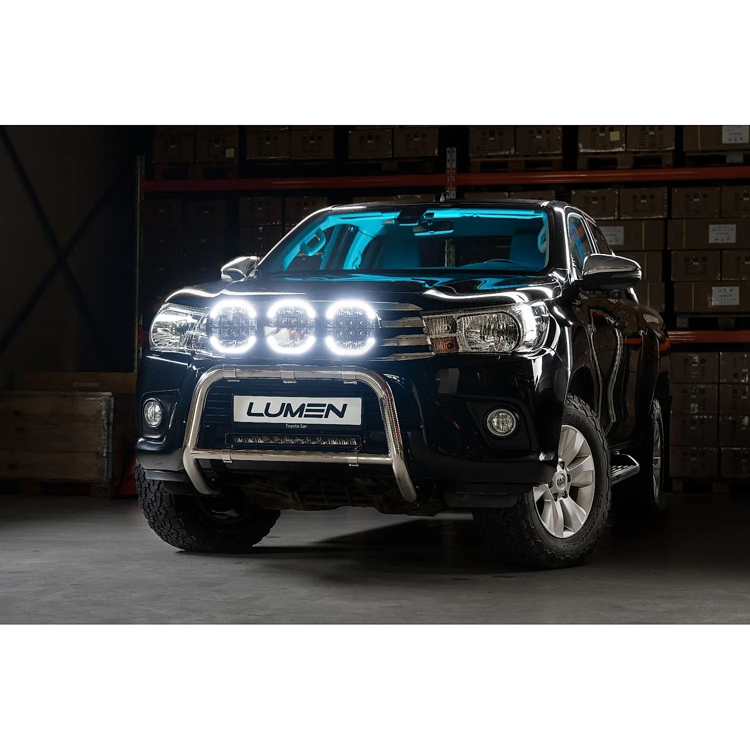 Lumen Cyclops HP9 – asennusesimerkki, valkoinen positiovalo
