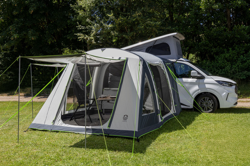 Reimo Tour Breeze Air Low - ilmatäytteinen sivuteltta 180–220 cm – Avattavat ovipaneelit
